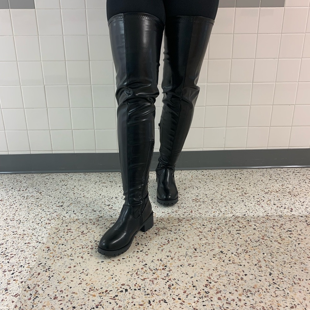 Black thigh high Boots